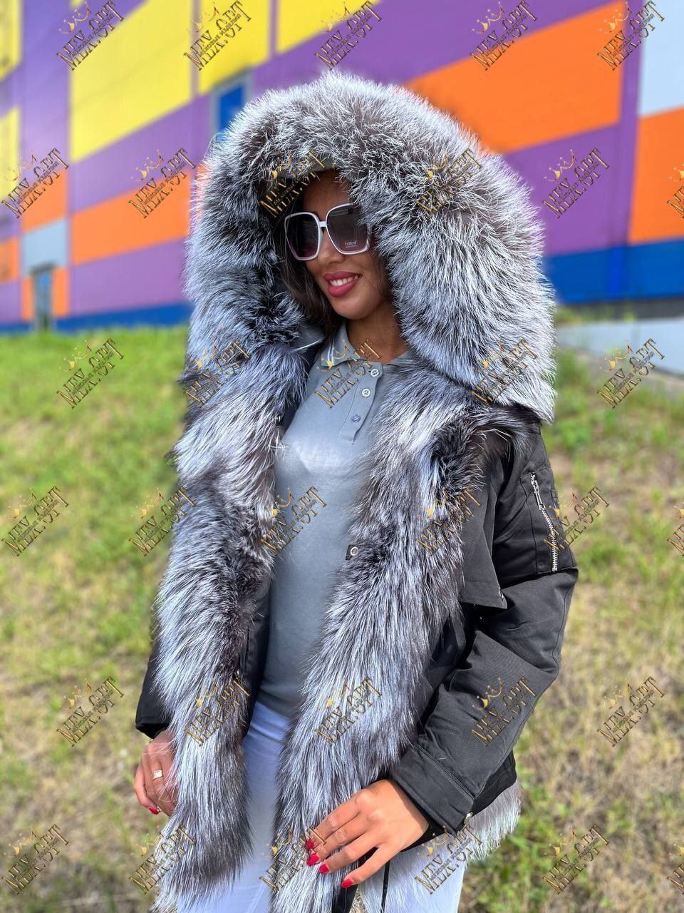 парка с натуральным мехом чернобурки,парка с мехом чернобурки "скарлетт" черная,парка с мехом чернобурки,парки с чернобуркой женские,парка с натуральным мехом