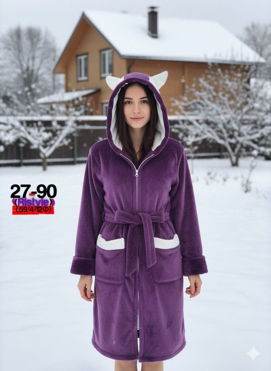 халат лиса,халат махровый,женские халаты,халат теплый,халат детский