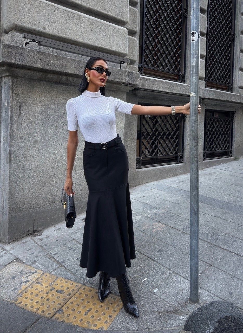 юбка,юбка миди,юбка с высокой талией,трикотажная юбка,юбка повседневная