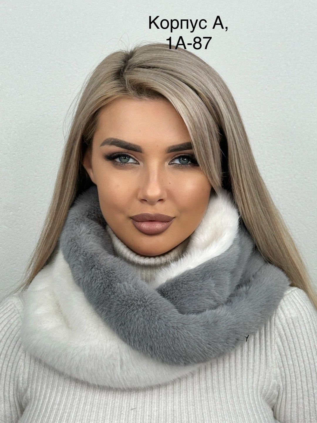 меховой капюшон на кнопках экомех норка анжелика,снуд меховой,меховой капюшон на кнопках экомех норка,снуд,капор снуд