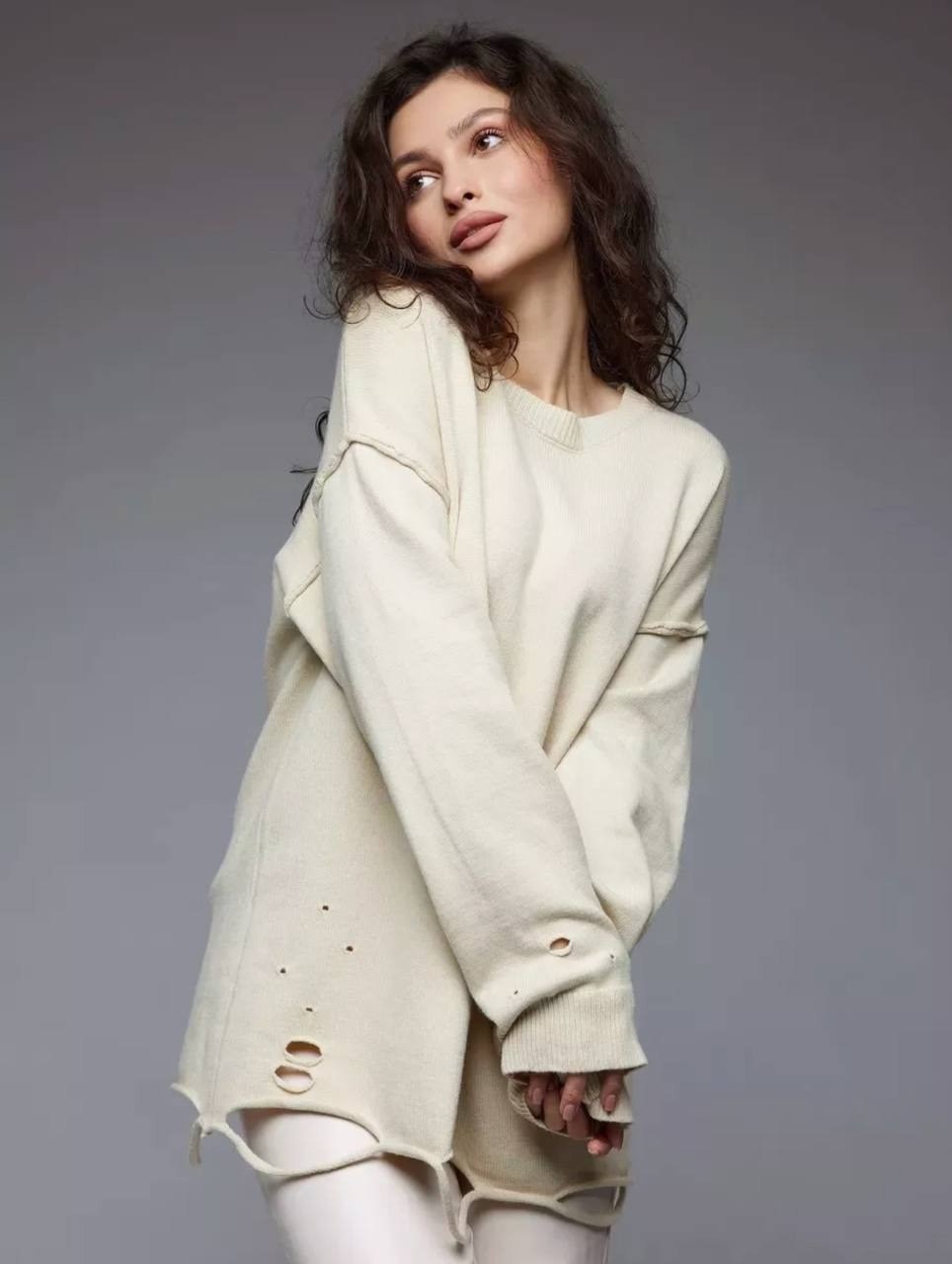 свитер удлиненная,женская туника,свитер оверсайз рваный,салатовый рваный свитер,джемпер оверсайз