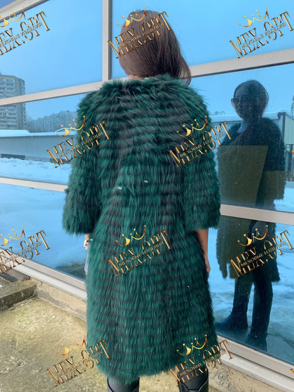 меховое пальто,пальто из чернобурки,вязаная шуба,пальто из меха,пальто изумрудного цвета