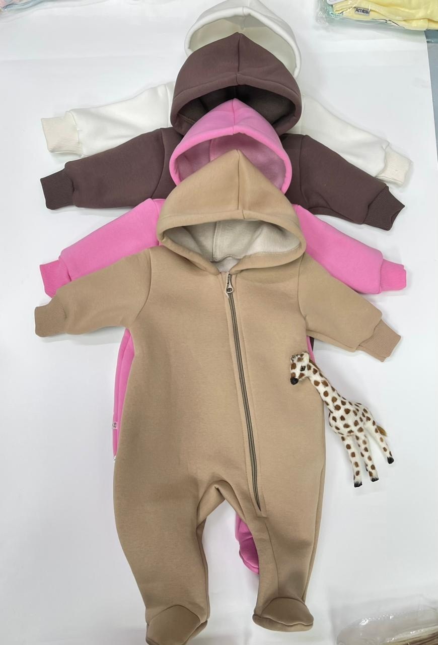 комбинезон на флисе,комбинезон из футера для новорожденных,комбинезон из футера с начесом детский,утепленный комбинезон,утепленный детский комбинезон