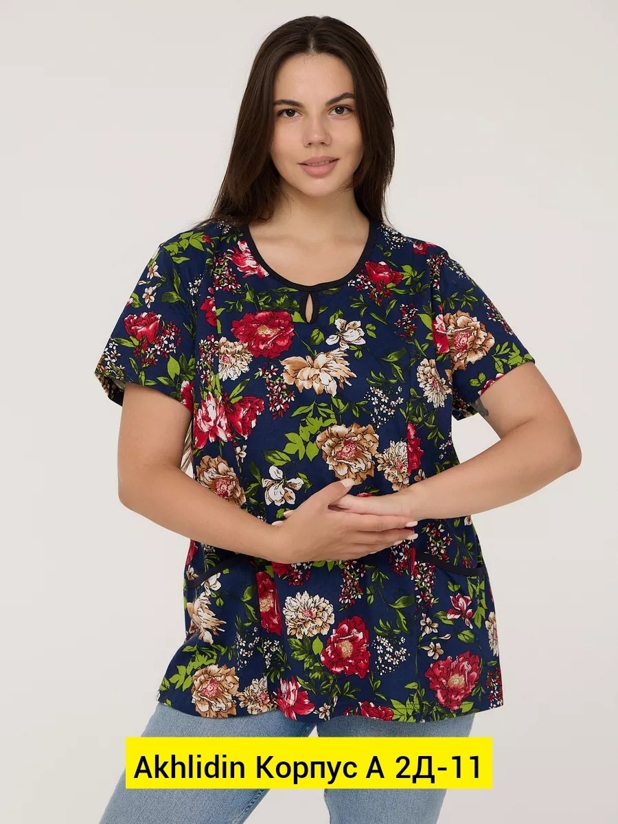 блузка женская большие размеры,блузка туника,блуза svesta, размер 62, синий,блуза,блуза женская