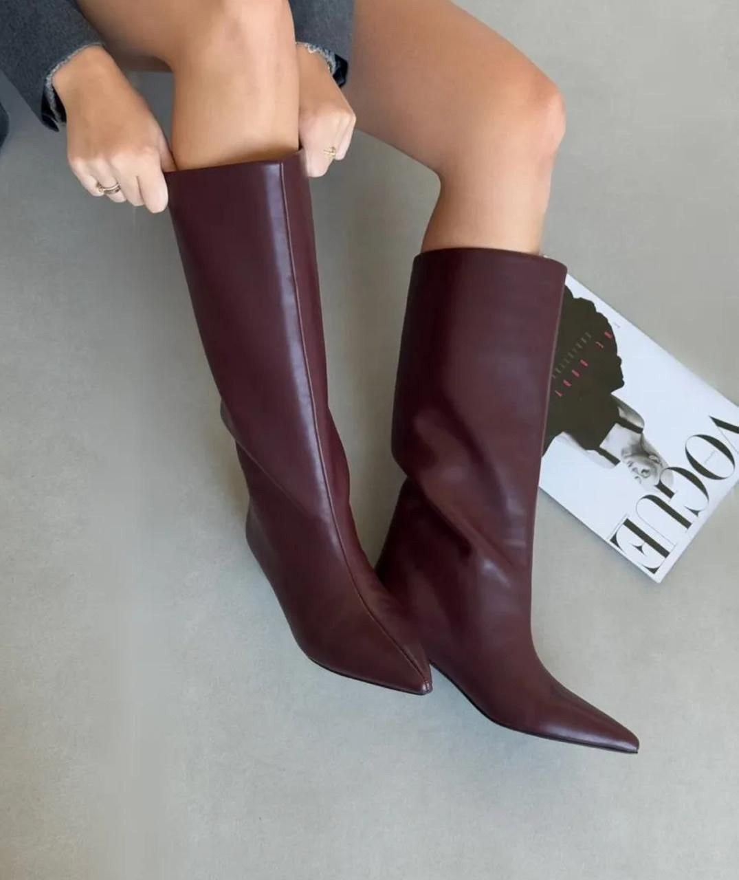 женские сапоги,сапоги модные,сапожки,модные женские сапоги,сапоги трубы на каблуке