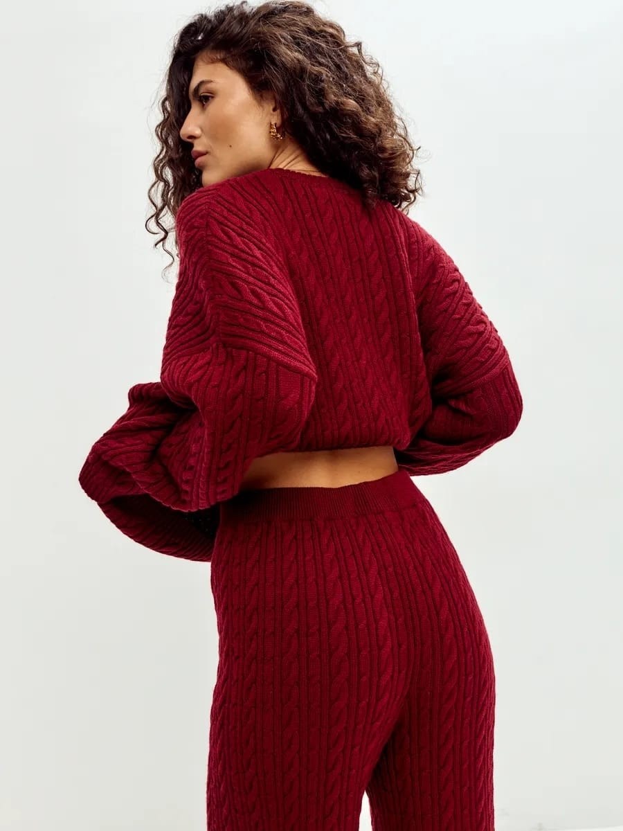 вязаный свитер оверсайз,вязаные брюки,вязаные свитера,модные свитера,костюм трикотажный