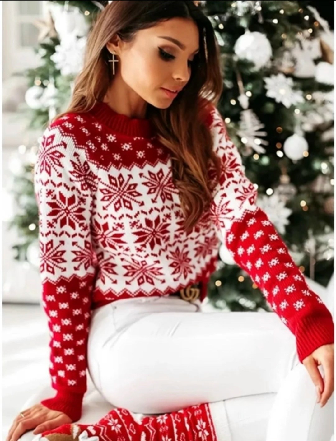 свитер со снежинками,новогодние свитера,зимний свитер,новогодняя теплая кофта,новогодний свитер женский