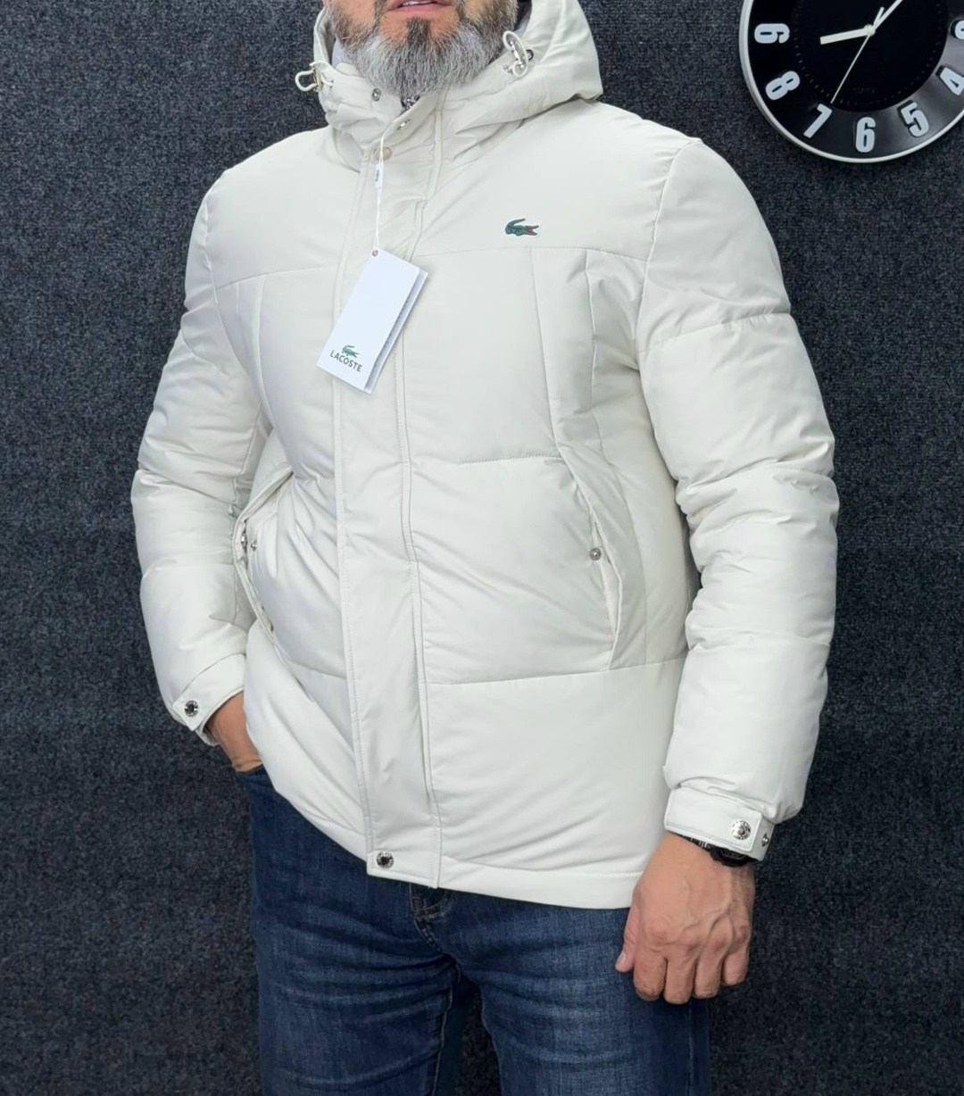 пуховик lacoste,куртка lacoste,куртка лакост белая мужская,белая куртка мужская,мужские пуховики lacoste