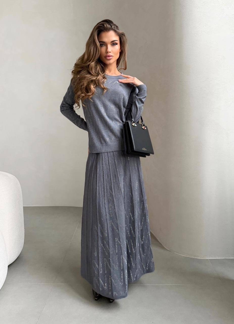 трикотажная юбка,трикотажные костюмы,костюм с юбкой,юбка серая,жакет и юбка