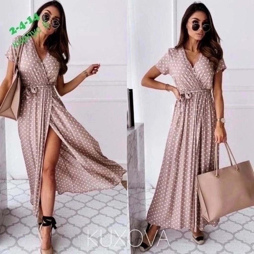 платье женская,платье летнее,платье длинное,длинное платье в горошек,платье летнее женское