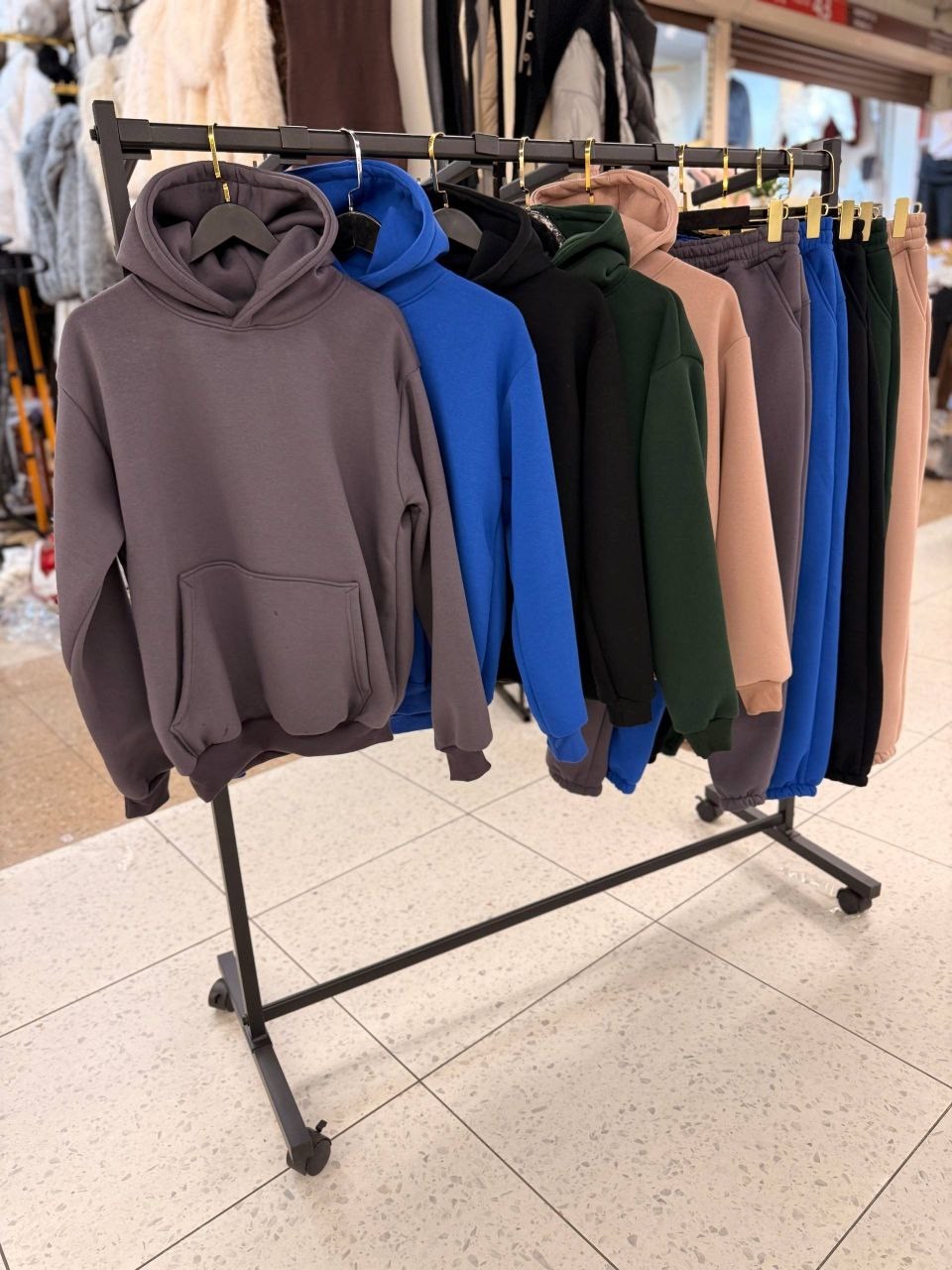 костюм худи,костюм бежевый мужской,теплый костюм на флисе,оверсайз худи,толстовки оверсайз