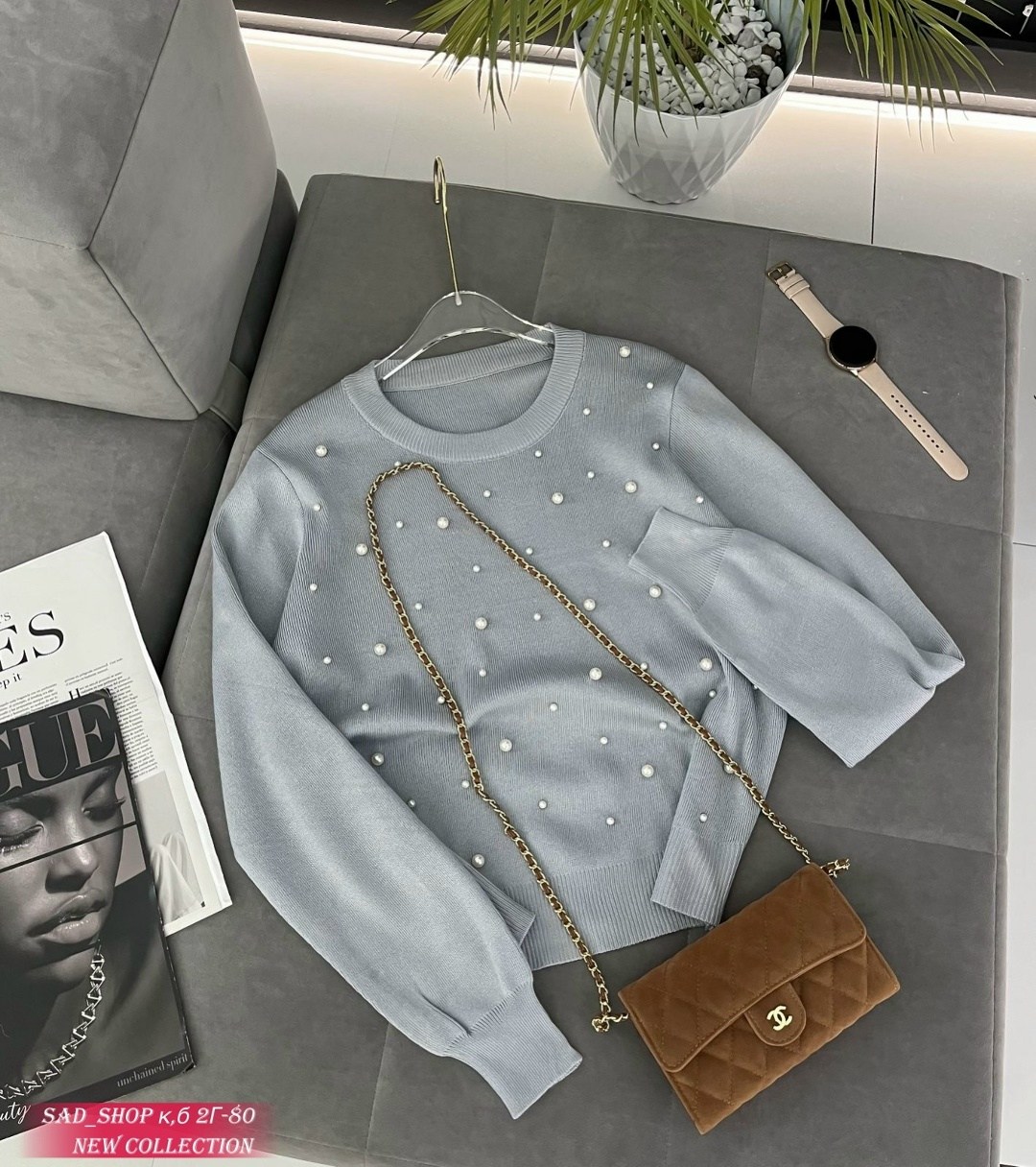 женская кофта,стильная кофта,свитер с жемчужинами,джемпер с бусинами,кофта свитер женский