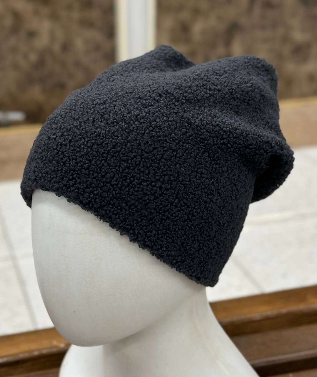 женская шапка,шапка бини,вязаная шапка,шапка,черная шапка