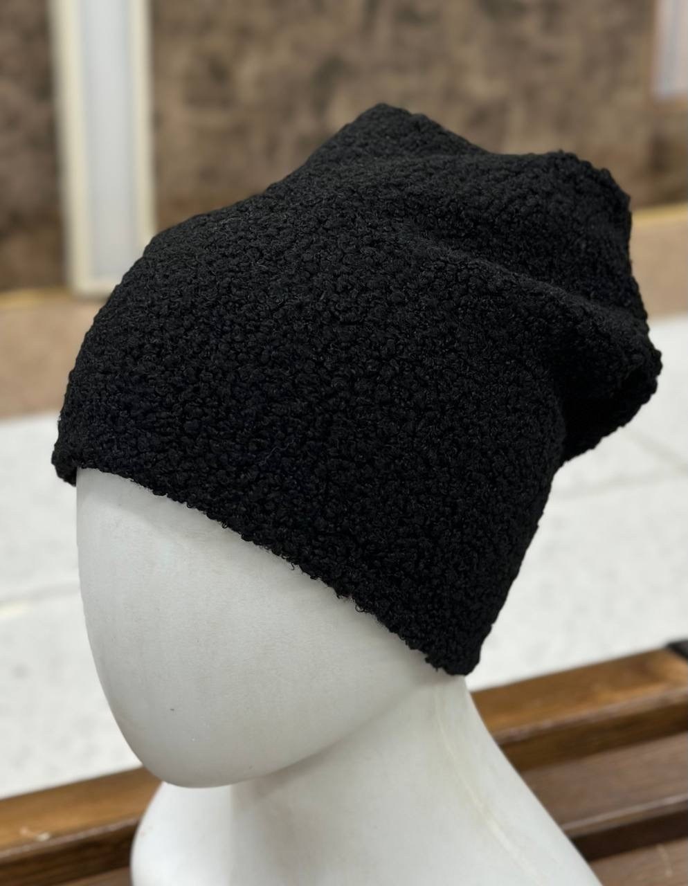 женская шапка,шапка бини,вязаная шапка,шапка,черная шапка