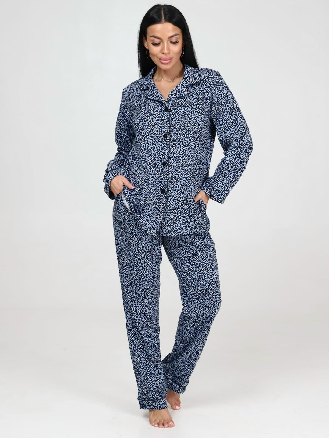 пижама женская в клетку,пижама женская el fa mei 5484 красная клетка,пижама красная в клетку,пижама женская комплект,пижама женская рубашка