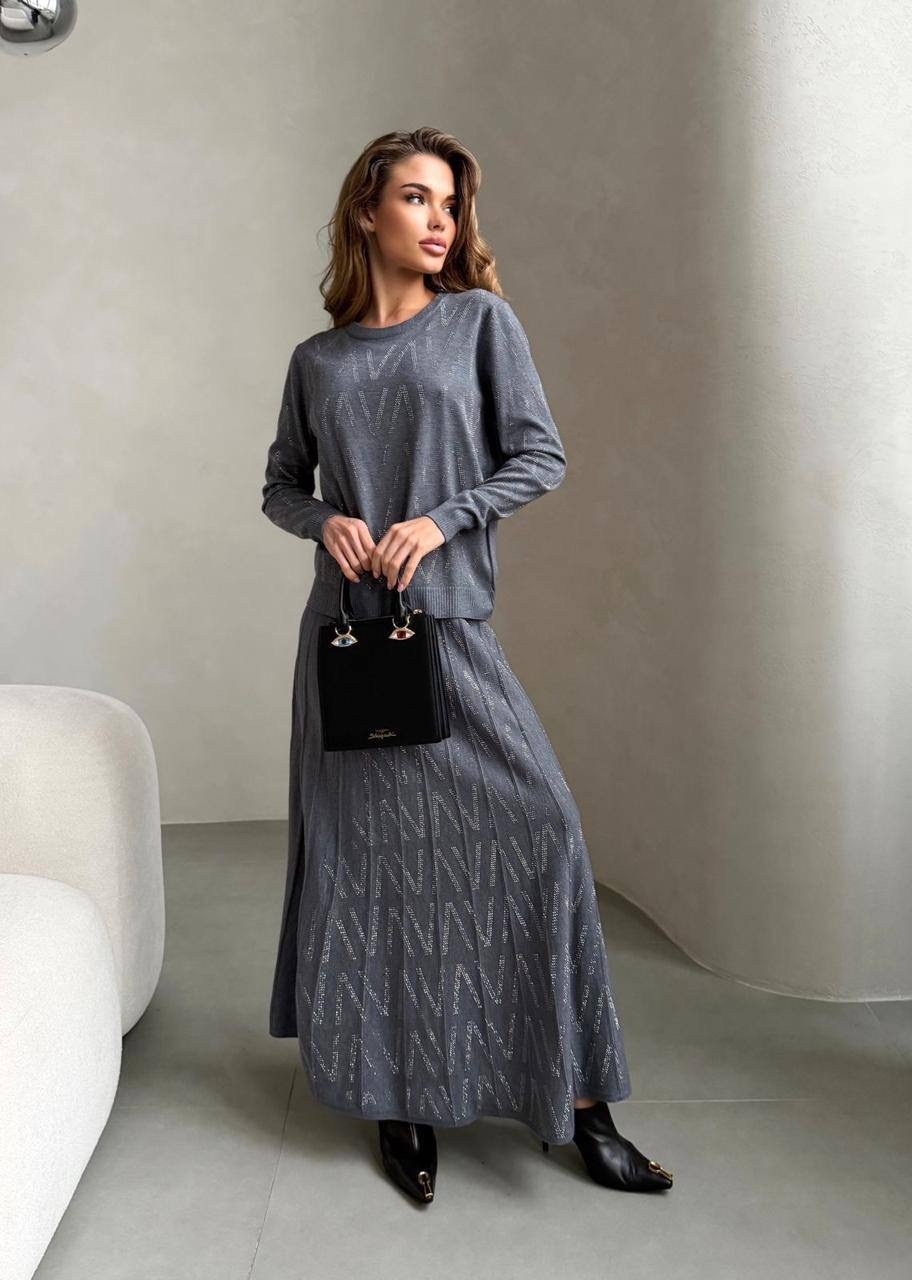 трикотажная юбка,трикотажные костюмы,костюм с юбкой,юбка серая,жакет и юбка
