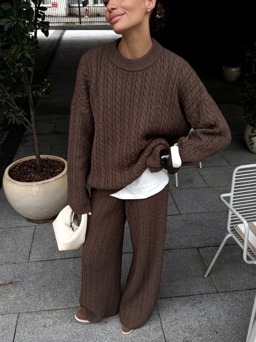 вязаный свитер оверсайз,вязаные брюки,вязаные свитера,модные свитера,костюм трикотажный