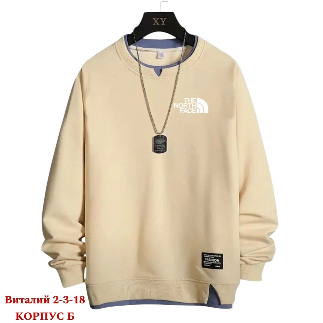 свитшот мужская,базовая толстовка,повседневный свитшот,мужские толстовки the north face,бежевый свитшот