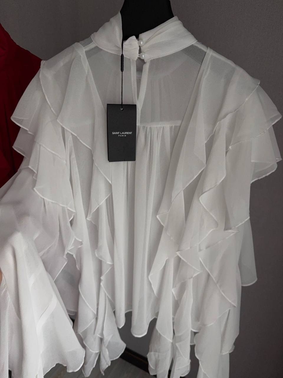 блузка с оборками,стильная блузка,элегантная блузка,блуза нарядная,шифоновая блуза