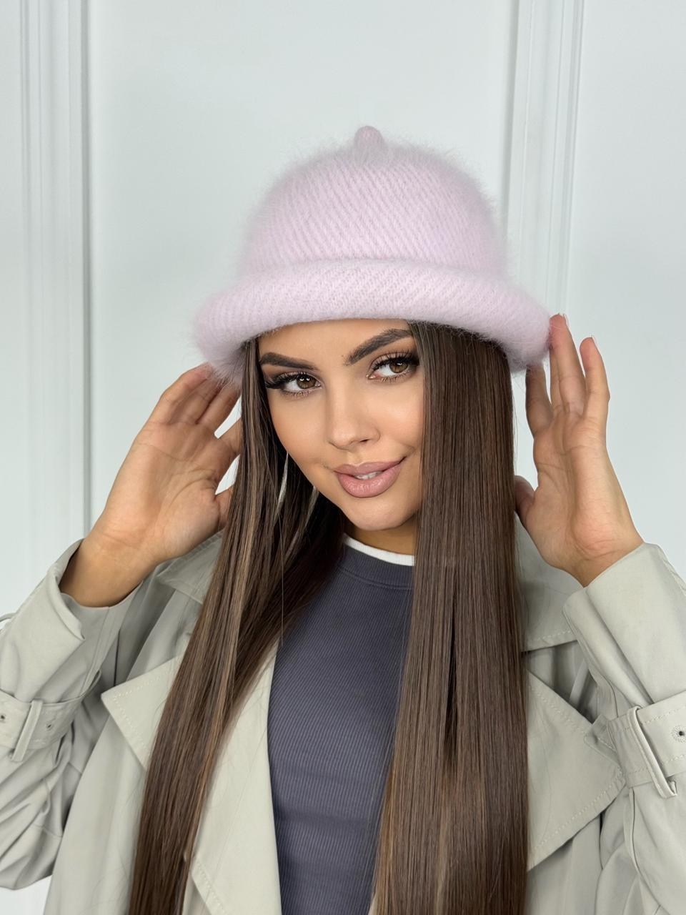 шапка женская,шапка женская из ангоры,шапка ушанка из ангоры,шапка женская бини,шапка зимняя женская