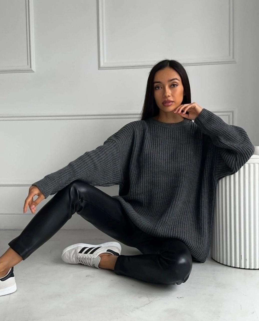 свитер оверсайз вязаный длинный cherrykey,свитер оверсайз вязаный длинный,свитер оверсайз вязаный,женский свитер оверсайз вязаный,свитер женский оверсайз джемпер вязаный