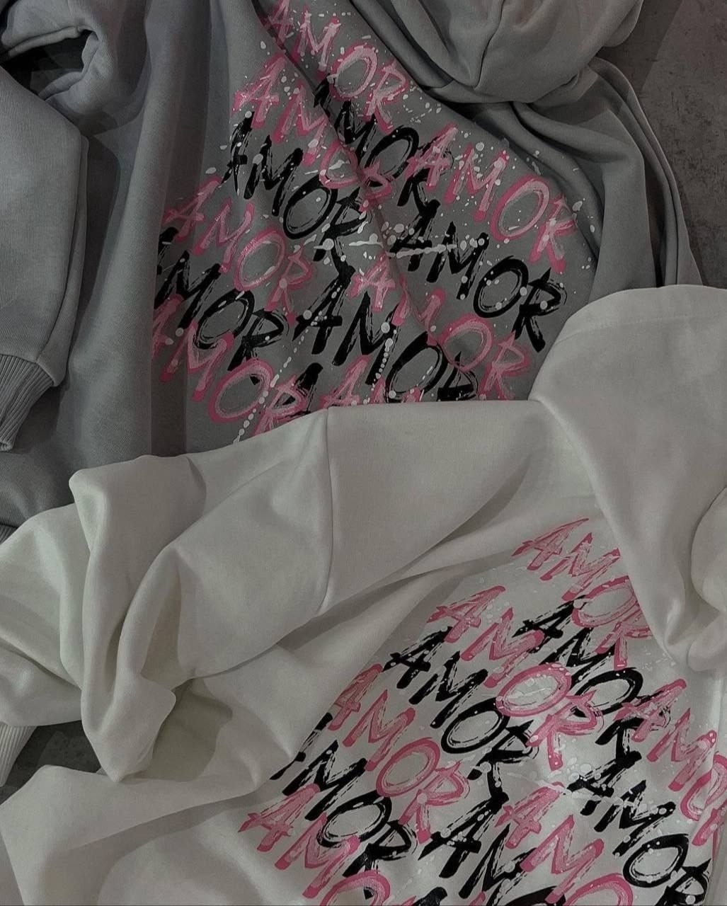 худи оверсайз с капюшоном,толстовка амор,толстовка в стиле,толстовки женская,модная толстовка