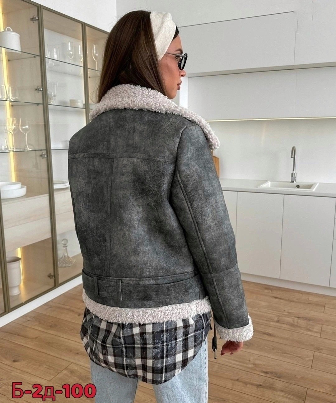 дубленка женская,серая дубленка,дубленка авиатор женская,стильная дубленка,дубленка эко