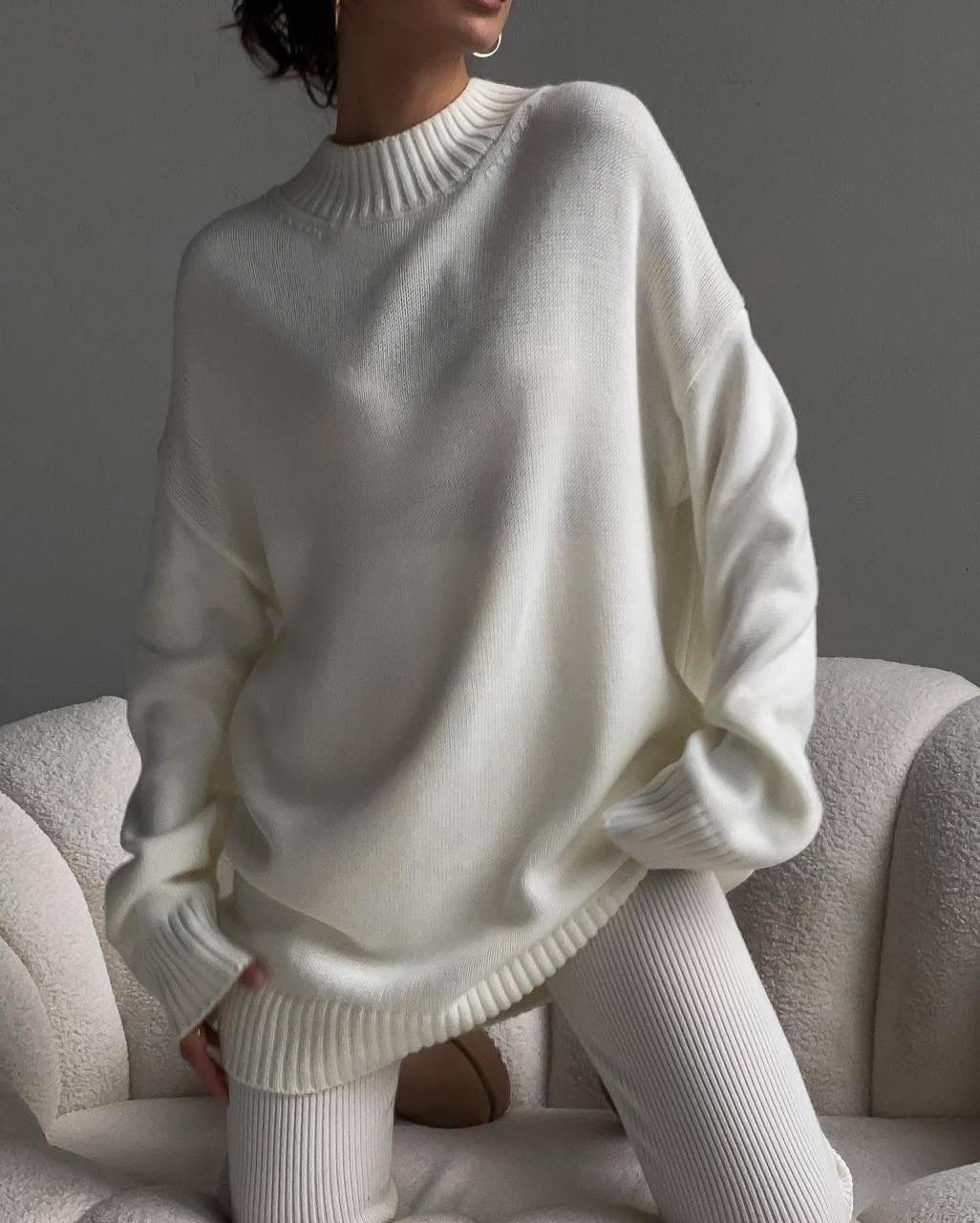 cвитер вязаный оверсайз,стильный свитер,свитер модный,пуловер оверсайз,стиль оверсайз