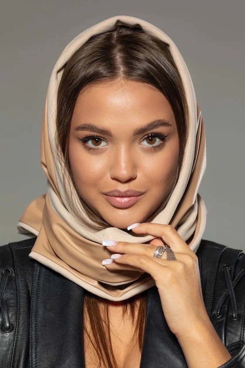 косынка женская теплая,косынка кожаная женская,платок из экокожи,косынка из экокожи,косынка женская из экокожи