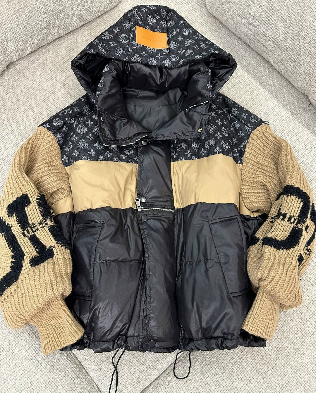 куртка модная,стильная куртка,куртка женская,куртка пуховик,комбинированная куртка