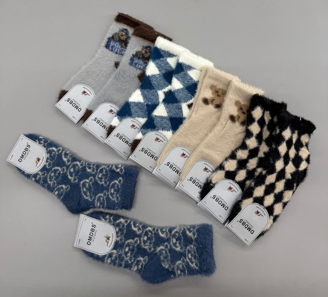 теплые женские носки,носки из норки теплые,носки теплые,носки женские,носки комплект