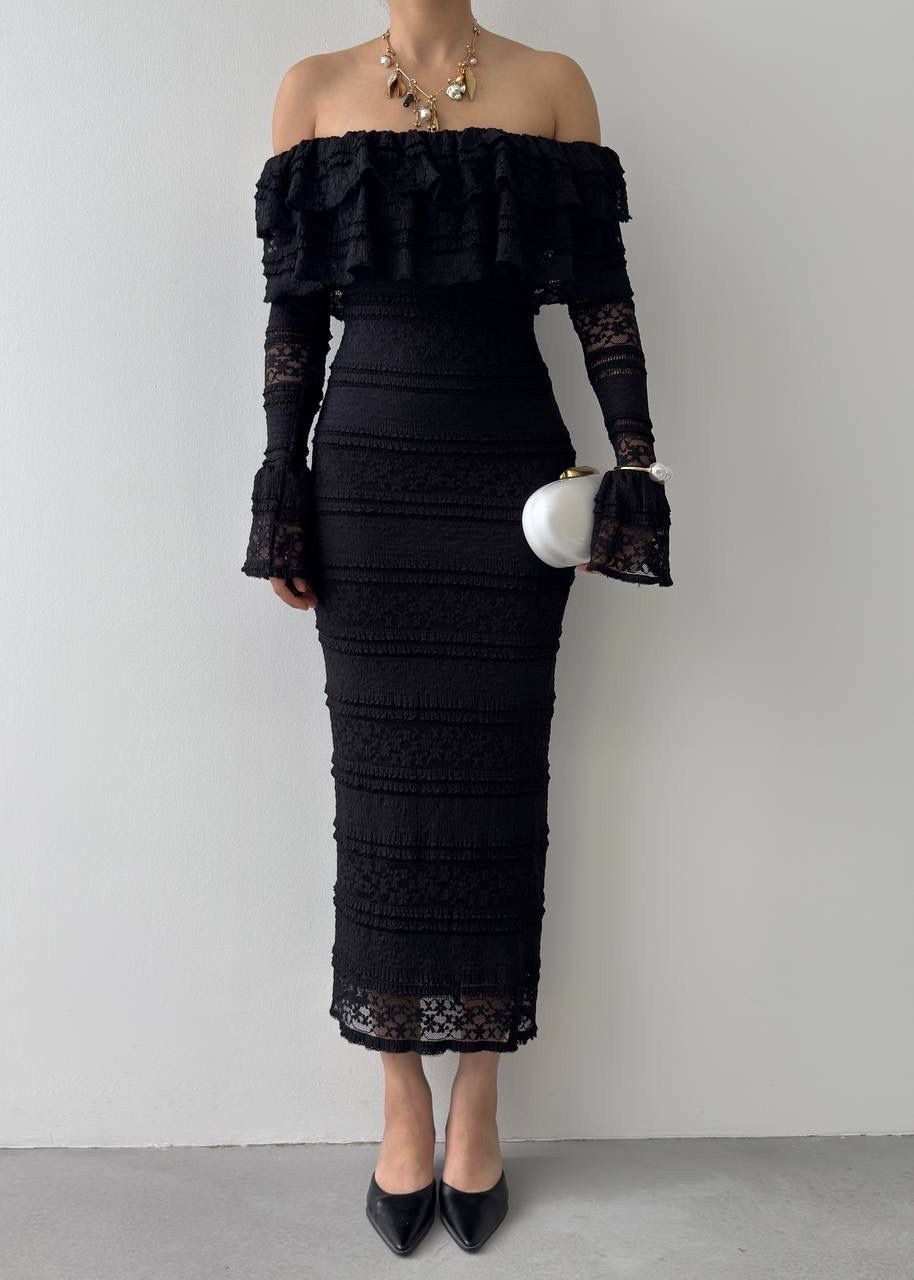 кружевное платье,нарядное платье,шикарное платье,платье миди,трикотажное платье