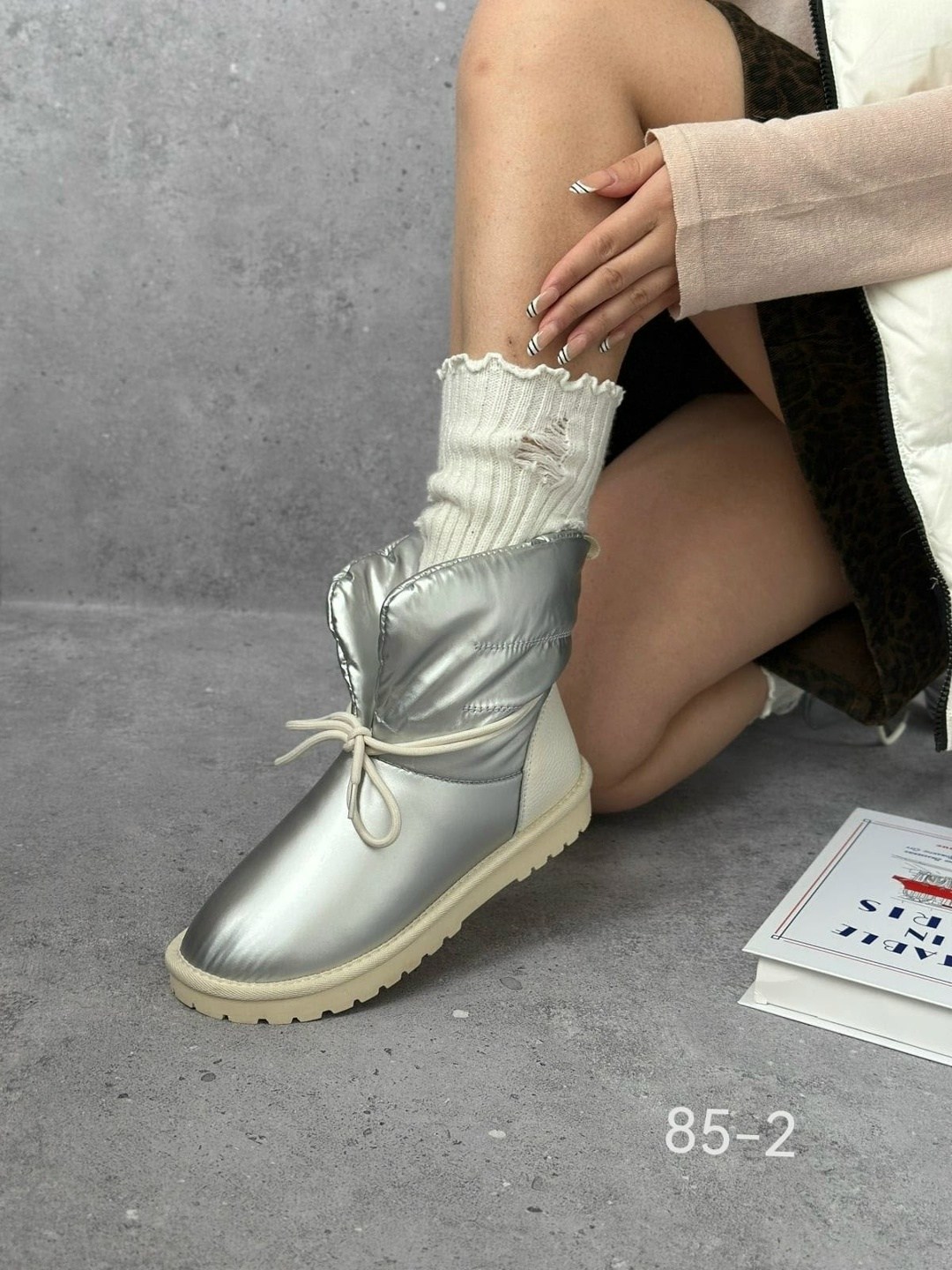 угги серебристые,женские угги,серебряные угги, женская зимняя,угги