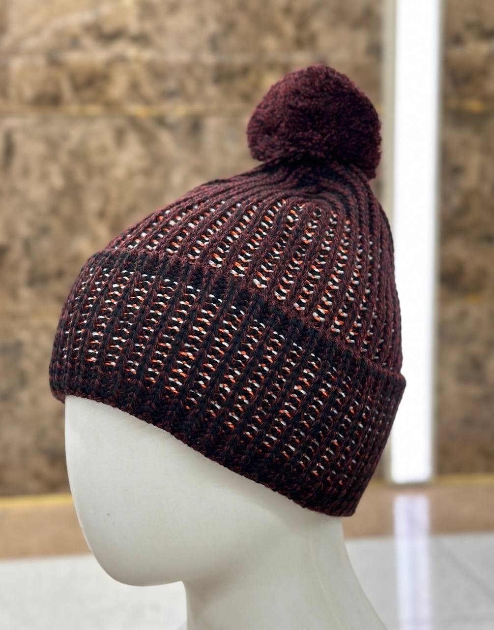мужская вязаная шапка с помпоном,мужская вязаная шапка,шапка мужская с помпоном,шапка вязаная,мужская шапка