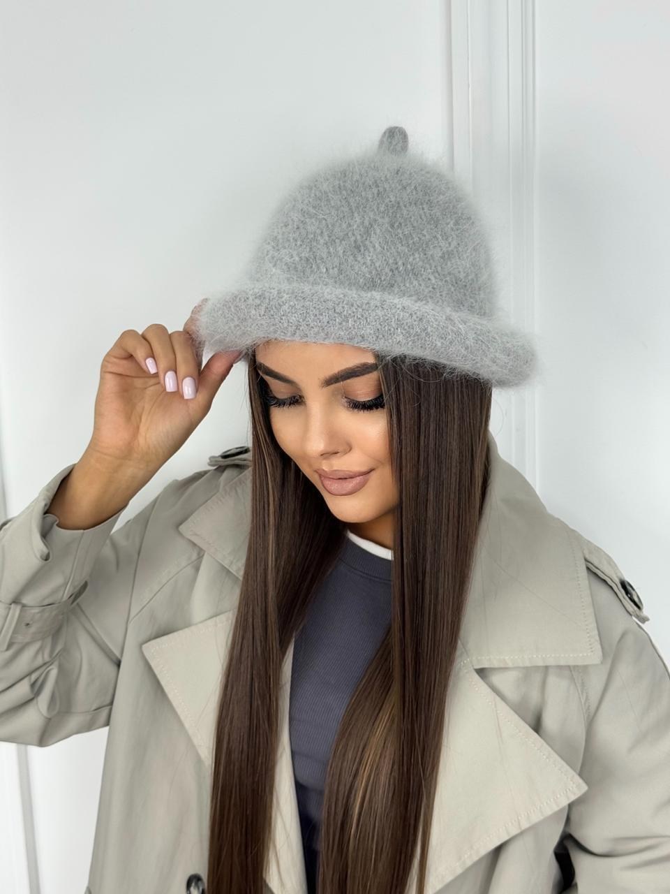 шапка женская,шапка женская из ангоры,шапка ушанка из ангоры,шапка женская бини,шапка зимняя женская