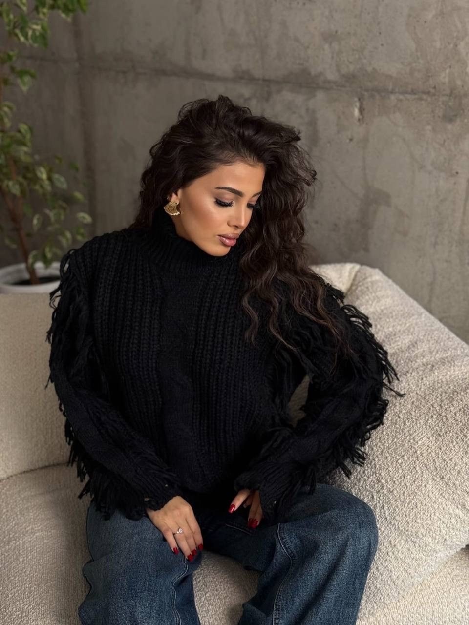 вязаные свитера,свитер,женские свитера,модные свитера,черный свитер