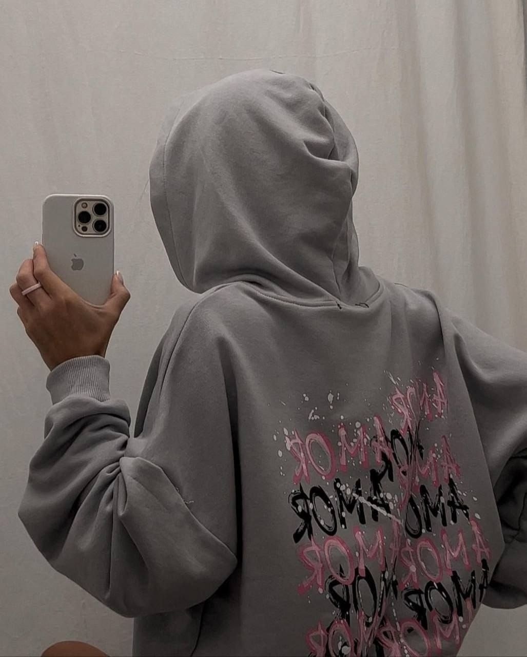 худи оверсайз с капюшоном,толстовка амор,толстовка в стиле,толстовки женская,модная толстовка