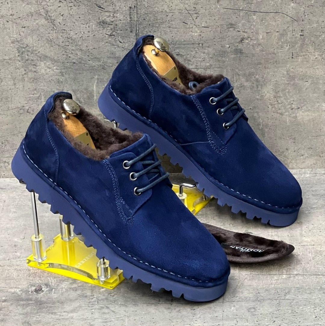 ,мужская ,ботинки феллини замшевые мужские зимние синие,туфли мужские,туфли мужские замшевые