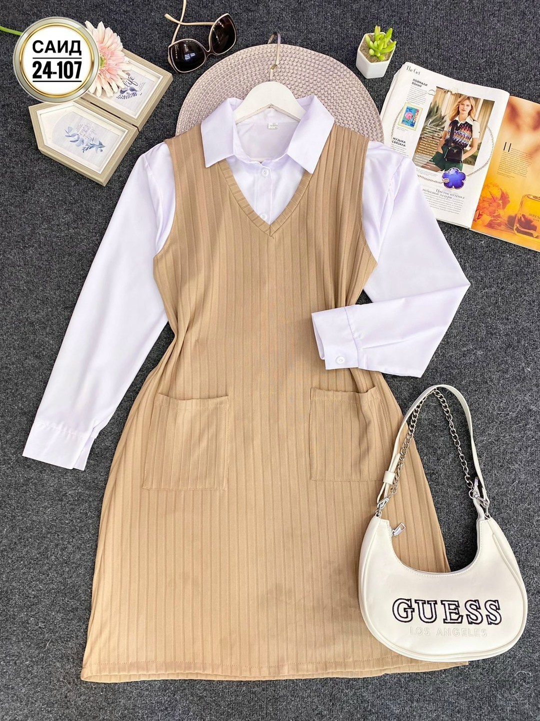 сарафан женский,вязаный сарафан,повседневные платья,платье женское двойка,вязаная безрукавка