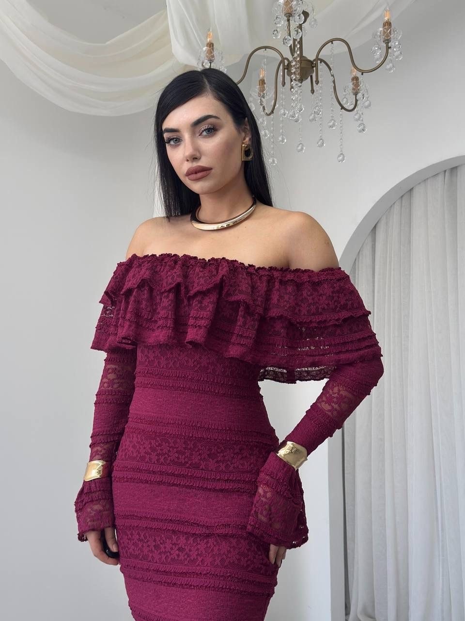 платье на вечер,бордовое платье,кружевные платья,длинное платье,красное вечернее платье