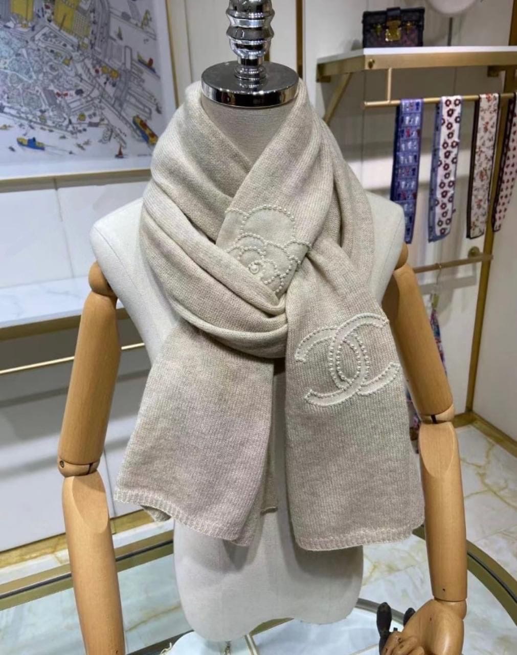 шарф кашемировый,палантин шанель кашемир,шарфы для женщин,палантин chanel,шарф кашемир