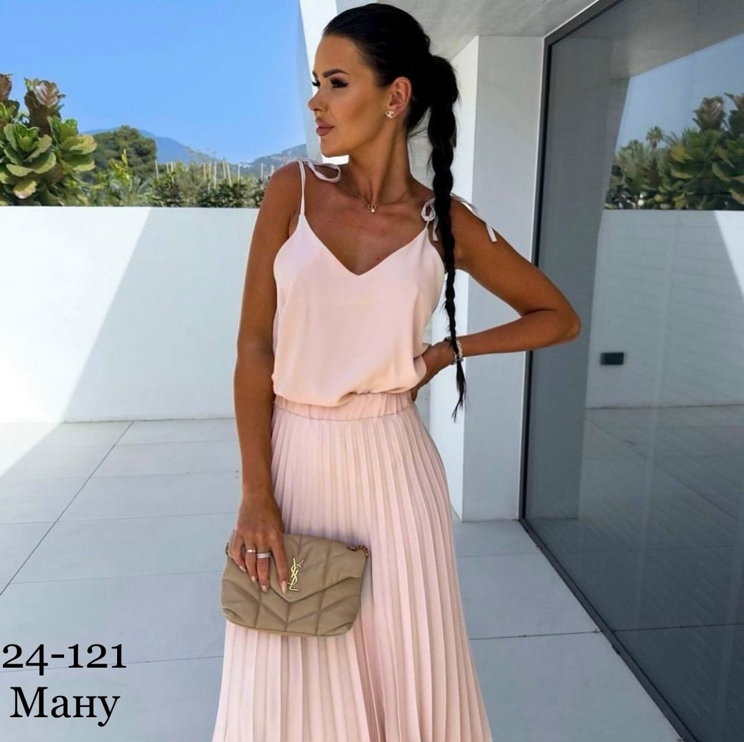 летние костюмы,платье сарафан,платье женская,плиссированное платье,костюм женский летний с юбкой плиссе