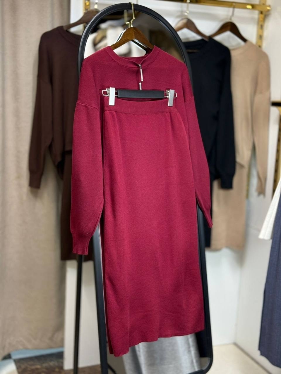 трикотажная юбка,юбка и джемпер,костюм с длинной юбкой,трикотажные костюмы с юбкой,костюм с юбкой теплый