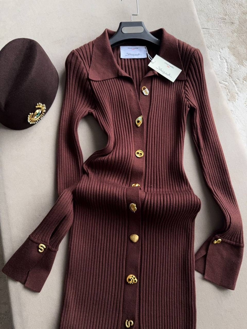 трикотажное платье,модное платье,платье женская,платье стиль,коричневое платье