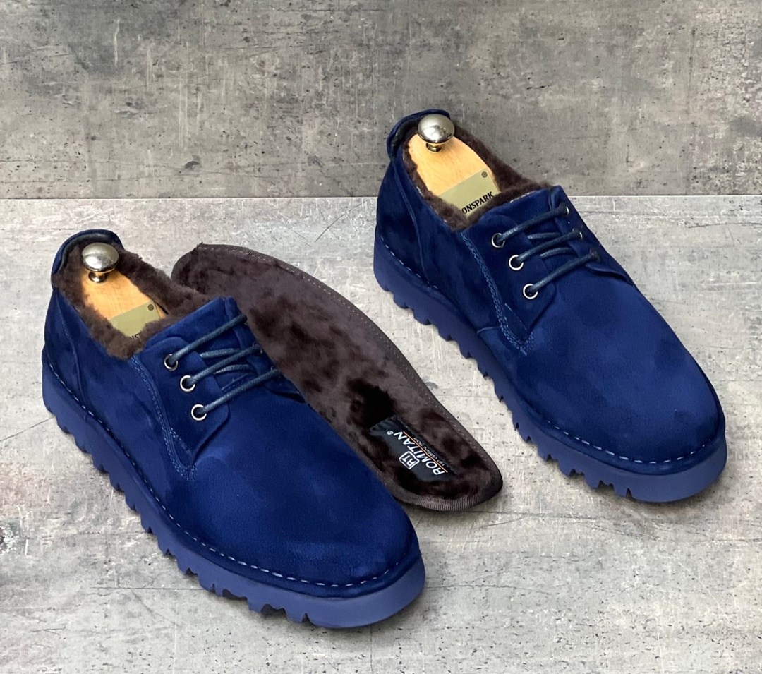 ,мужская ,ботинки феллини замшевые мужские зимние синие,туфли мужские,туфли мужские замшевые