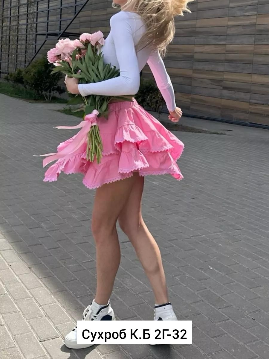 юбка,юбка с оборками,белая юбка,юбка мини,женская юбка