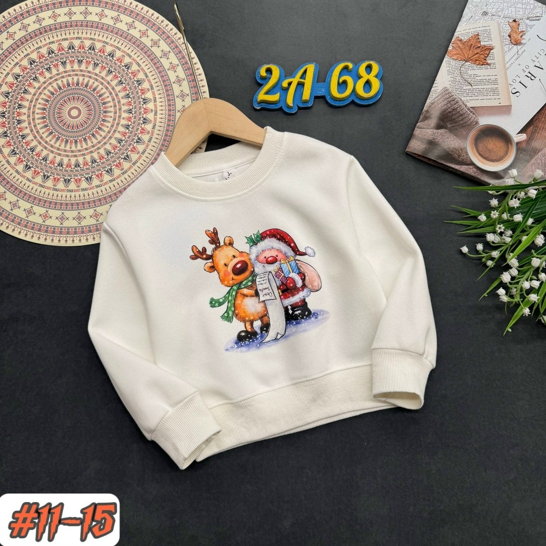 кофта новогодняя,детская кофта,кофта теплая,cвитшот для девочки,толстовки детский