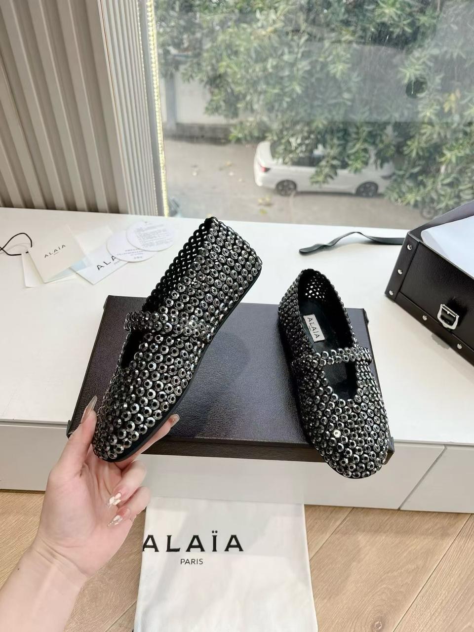 балетки alaia,, женская, лето 2025,женские балетки