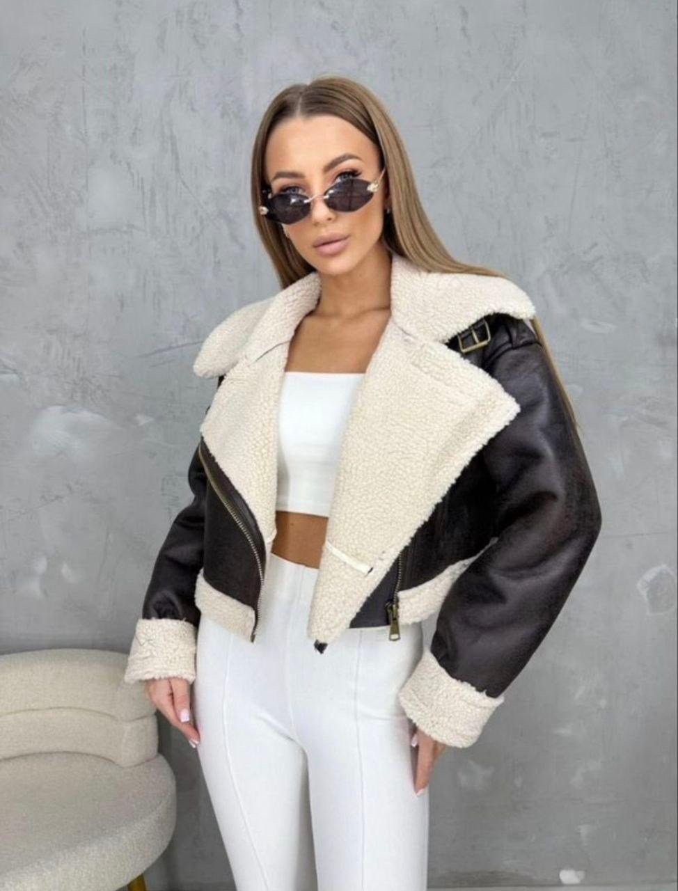 дубленка авиатор,дубленка укороченная,стильная дубленка,дубленка женская,стильная куртка