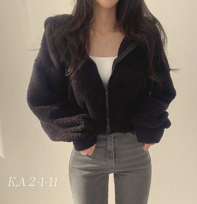 короткая куртка,куртка из искусственного меха женская,куртка из искусственного меха,теплая куртка,плюшевая куртка